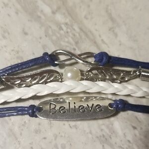 Blue and White Believe Bracelet Ladies